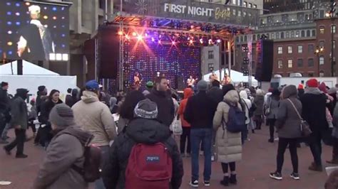 Crowds gather for First Night festivities on City Hall Plaza